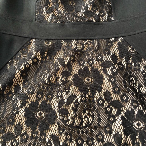 Adrianna Papell Sheath Dress, Black/Nude, Size 8 - Picture 4 of 11